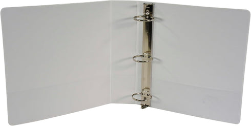 School Smart Polypropylene Round Ring View Binder, 2 Inches, White