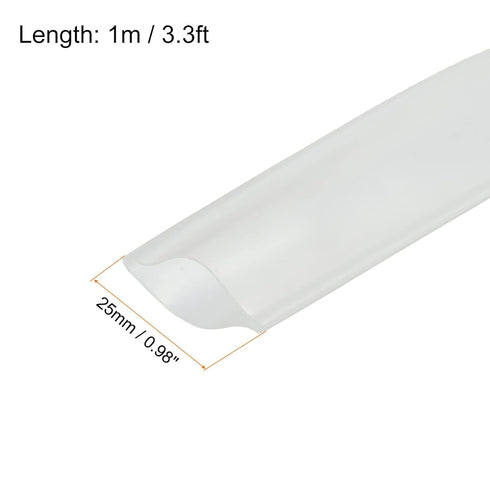 Heat Shrink Tubing 2:1 Cable Sleeving Tube Wrap, Electric Insulation Protection - 1" Dia/1m/Clear