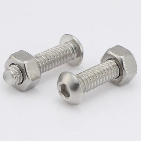 10-24 x 1-1/2" Button Head Socket Cap Bolts, Stainless Steel 18-8 (304), 50 PCS, Full Thread