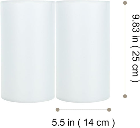 HINTRMENT 2pcs Cloth Cylinder Lampshade Replacement for Table Lamp Floor Light Lightweight Fabric Lamp Covers Easy