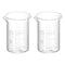 PATIKIL 2Pcs 5ml Low Form Glass Beaker, 3.3 Borosilicate Glass Measuring Cups with Spout for Kitchen Lab