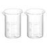 PATIKIL 2Pcs 5ml Low Form Glass Beaker, 3.3 Borosilicate Glass Measuring Cups with Spout for Kitchen Lab
