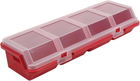 ShanLily 2Pcs Small Parts Storage Organizer With Lid Stackable Nail Screw Container Divider Garage Craft Tools Hardware