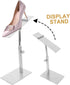 Adjustable Stainless Steel High Heels Display Stand Freestanding Shoe Riser for Retail Shops and Shoe Display Rack