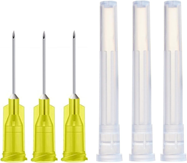 100 Pack 30Ga 1/2 Inch Sterile Disposable Injection Needles with Cap for Lab Dispensing Accessories