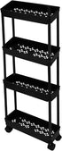 Wensdr 4 39 Inches Tier Kitchen Bathroom Storage Rolling Cart Tall Slim Utility Rolling Shelf Cart with Wheels Coner