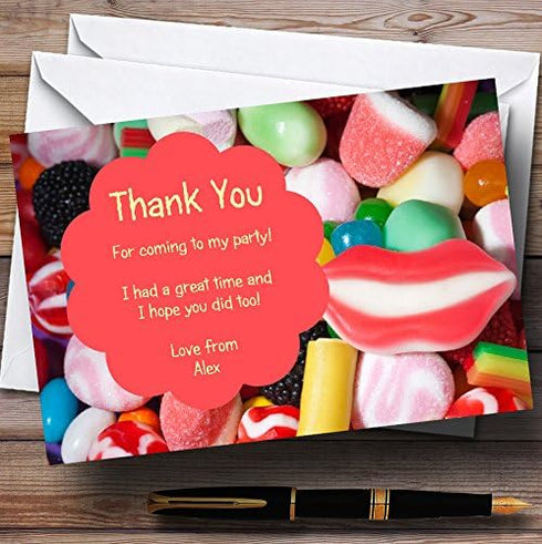 The Card Zoo Sweet Tree Candy Personalized Birthday Party Thank You Cards