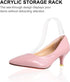 6pcs FOMIYES Acrylic Elastic Sandals Support Rack Shoe Display Stand Holder for Womens High Heels, Adjustable Shoe