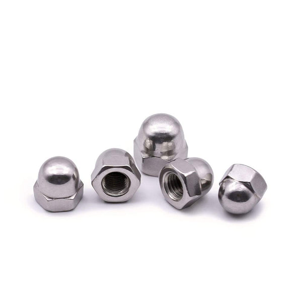 #8-32 Acorn Hex Cap Dome Head Nuts, 304 Stainless Steel 18-8, 50 PCS