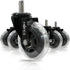 Office Chair Caster Wheels (Set of 5) - Heavy Duty & Safe for All Floors, Rollerblade Style