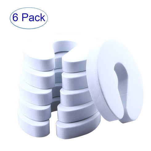 Baby Door Slam Stopper, Soft Foam Door Pinch Guard (6 Pack) Prevents Finger Injuries, Slamming Doors