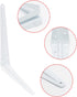 Mormchlots 24Pcs 10 8 Inch x White Shelf Brackets, Heavy-Duty Metal Steel Corner L Brackets for Shelves Shelf
