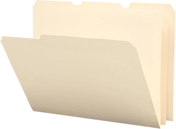 Smead Poly File Folder, 1/3-Cut Tab, Letter Size, Manila, 12 per Pack