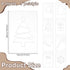 8PCS 7.8x5.5 INFUNLY Xmas Tree Acrylic Router Template Snowflakes Gifts Clear Acrylic Template Christmas Carving