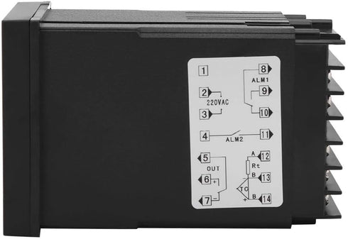 Digital Thermostat, 220V Digital Temperature Controller PID 0-400 REX-C700 for Temperature Measurement/Control