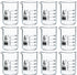 EISCO 12PK Beakers, 50mL - Borosilicate Glass, Low Form with 10mL Graduations