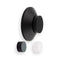 EVI Herrajes Doorstop for Wall Placement, 45 x 17 mm Stainless Steel Black Lacquered with Rubber Included, Adhesive or