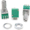 HiLetgo 10pcs Double-Joint 6 Pin 09 B50K Potentiometer for Audio Amp with Nut