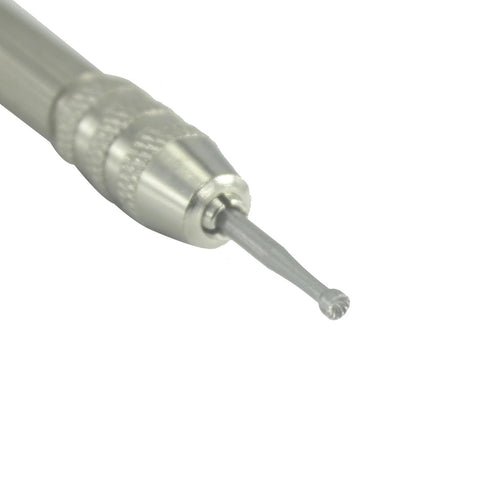 Luo ke 4 Pcs Round Cup Burr, 3/32'' Shank Wire Rounder Bits with Hand Drill Twisting Tools