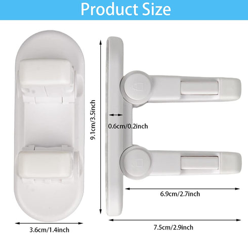 Flowden Lock2 PackPrevents Improved Childproof Door Lever Toddlers from Opening Doors. Durable ABS with Adhesive