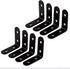 8 Pack 2 Corner Bracket Shelf Bracket,Heavy Duty Black Stainless Steel L Corner Brace,Right Joint Angle Brackets