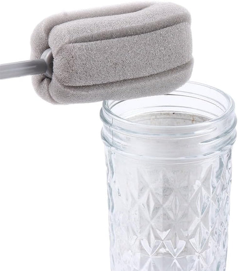 4Pcs Bottle,Glassware,Mug(10",15") Vctitil Soft Sponge Bottle Cleaning Brush,Long and Short Handle Bottle Brushes