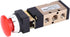 MV-10A Pneumatic Mechanical Valve 2 Position 5 Way Push Button Spring Return 1/4In PT Reversing Valve