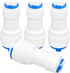4 Pack 1/4inch to 3/8inch OD Quick Straight Push Connector for RO Water Systems Purifiers Filters