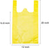 LazyMe T Shirt Bags, Plastic Bags with Handles for Grocery and Retail Shopping, 12x20 Inch, Yellow, 50pcs