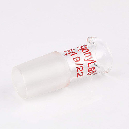 StonyLab Borosilicate Glass Pour Out Adapter, Liquid Pouring Adapter with 19/22 Ground Inner Joint for Laboratory Supply