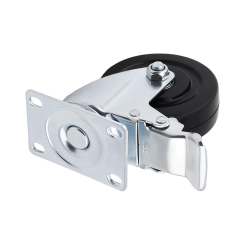 4 Inch Set 4, 2200lbs, 2 2 Caster Wheels of Industrial Top Plate Swivel Casters Load Locking Swivel Rolling Wheel