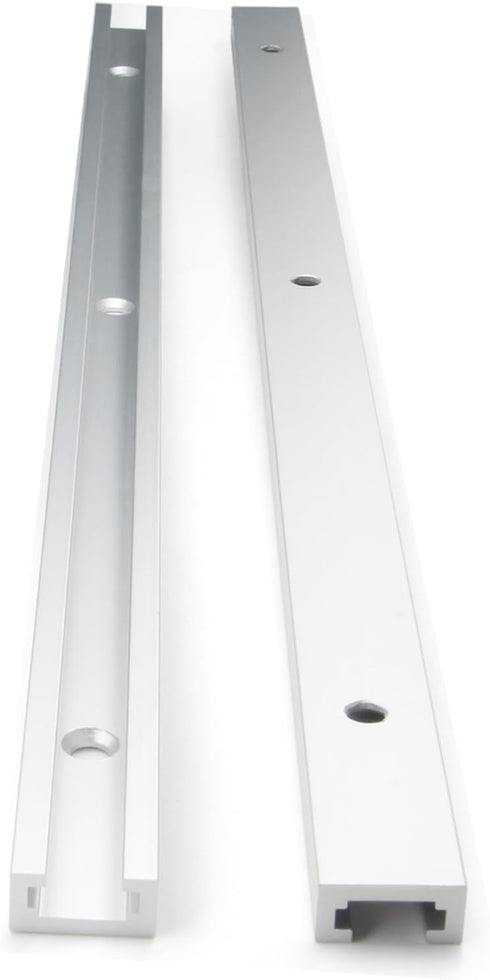 Zeberoxyz 4pcs 400mm/16" Aluminum T-Track Slider with Screws, Double Cut Profile for Woodworking and Clamps DIY Tools