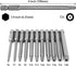 11PCS Torx Head Screwdriver Bit Set, 1/4 inch Hex Shank S2 Steel, Magnetic Security T6-T40