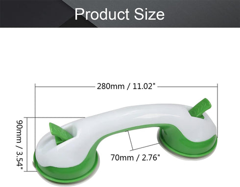 2Pcs MroMax Suction Shower Grab Grip Bar Shower Handle & Bathroom Bathtub Handle, Heavy Duty Safety Grab Bar Non Slip