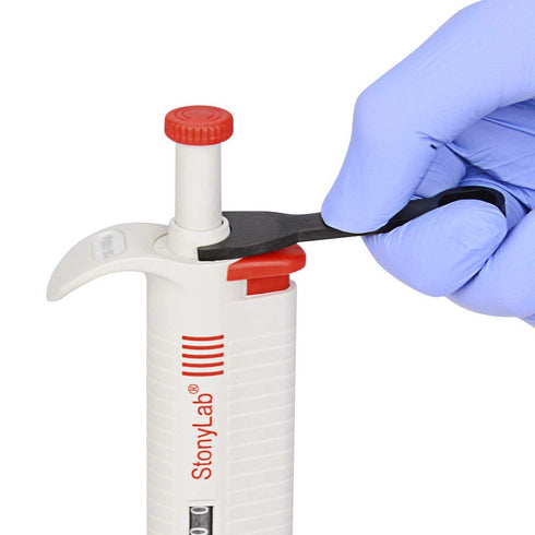 Stonylab Single Channel Pipettor Controller, Adjustable Variable Volume Micropipette with Autoclavable Tip Cone for