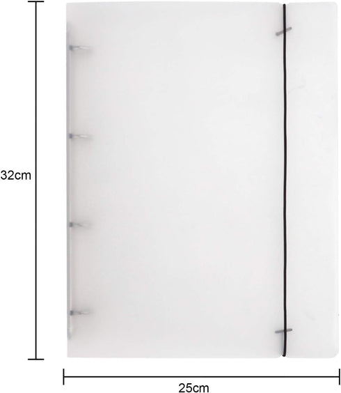PP Hardcover 4 6 9 Ring Binder/Organizer - Planner for Inserted Sheets, Spiral Refill Paper, A4-4 Ring
