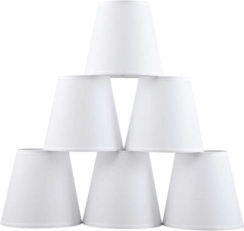 Zapanopan Set of 6 Clip-on Mini Chandelier Lamp Shades,3.5" x 5.1" x 5.5",Small