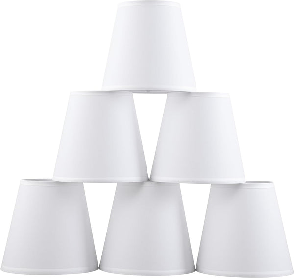 Zapanopan Set of 6 Clip-on Mini Chandelier Lamp Shades,3.5" x 5.1" x 5.5",Small