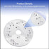 ANTDM 71369 6-1/2" Router Base Plate Diameter Clear Acrylic Sub Base with Marked Holes Fits for Porter Cable, Bos-ch
