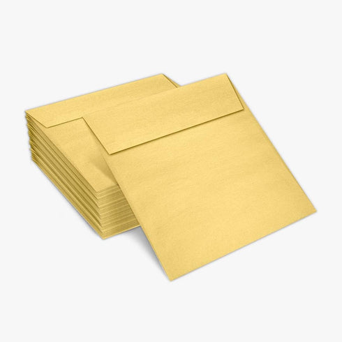 LUXPaper Square Invitation Envelopes | Peel & Press | Gold Metallic | 5 1/2" x 5 1/2" | 50 Qty