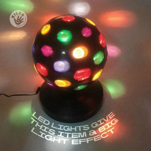 11-Inch 360 80s Kicko Spinning Disco Ball - Disco Ball Decor with Party Lights Degree Rotating Neon LED Light for Kids