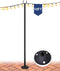 Eazielife 10FT String Light Pole for The Outdoor, Heavy Duty Metal Lighting Stand