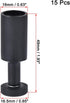 uxcell Push to Connect Fittings, Cap Style Pneumatic Blanking Plugs, Fit for 16mm Inner Dia. Air Hose Tube Pipe, Plastic, Black, Pack of 15 by uxcell