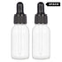 stonylab 2-Pack Glass Dropper Bottle, Empty Glass Bottle with Dropper, Inner Plug and Label for Essential Oils