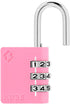 ZarkerXD35 3-Digit Combination Lock, Padlock for School, Gym, Sports Locker, Outdoor Storage (1-Pack, Pink)