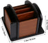 Wooden Desk Organizer, Wood Desktop Storage Organizer for Office Supplies, Remote Control Caddy Holder (Desk