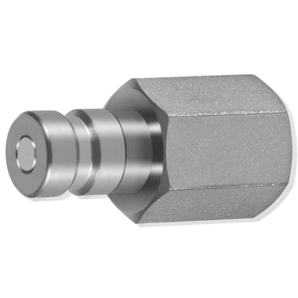 PD342 Series PD Steel Test Port and Diagnostic Equipment Quick Nipple, 1/8" Body Size, 1/4"-18 NPTF Thread Size, 1.63"