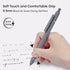 FIOVER Gel Pens, 6Pcs Fine Point Smooth Writing Pens, 0.5mm Black Gel Ink for Journaling Note Taking