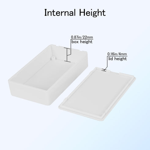 Project Box, 8 Pieces Electrical Box Small Junction Box, ABS Plastic Enclosure, White 3.94" x 2.36" x 0.98"