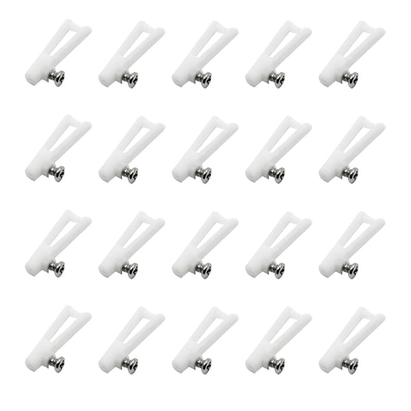 URIMPAVIDO 20PCS 21mm Clevis White Plastic Clevis for RC Airplane Plane Helicopter DIY